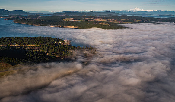 Foggy Cattle Pass Under Mt. Baker