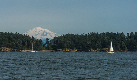 Sucia's Shallow Bay with Mount Baker