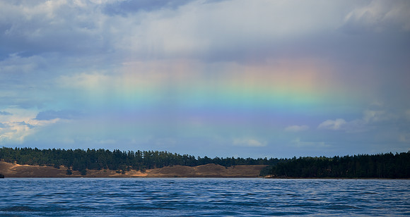 Rainbow over Spieden Island
