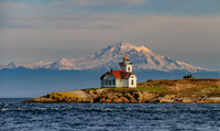 Sunbreaks on Mt. Baker with the Patos Island Lighthouse