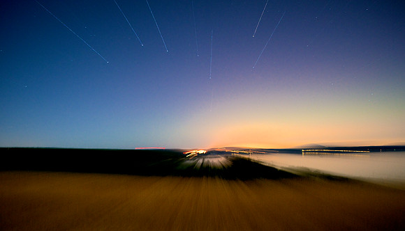 Zooming Stars over Friday Harbor