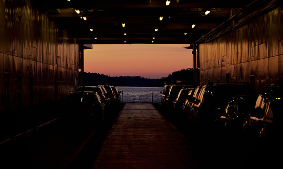Sunset from Ferry - San Juan Islands