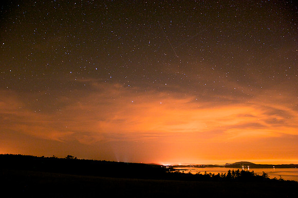 Perseid Meteor Shower over Friday Harbor