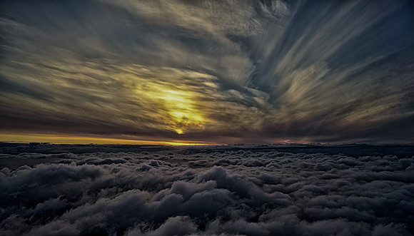 Sunset Between Cloud Layers