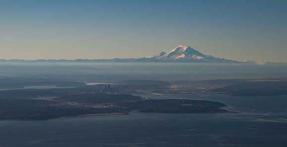Seattle and Boeing with Mt. Rainier