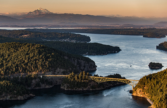 Mt. Baker over Deception Pass