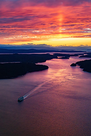 Sunset Chelan and the San Juan Islands