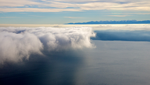 Clouds moving over the San Juan Islands