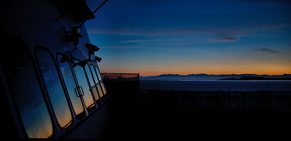 Sunset Reflected on Ferry