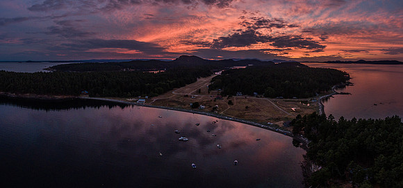 Sunset Above Stuart Island - August 27