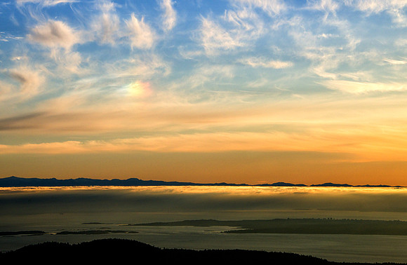 Sundog At Sunset