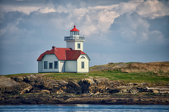 Clouds behind Patos Island Lighthouse