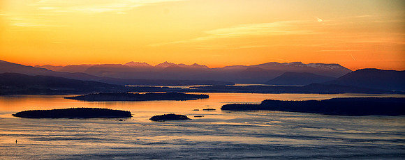 Sunset over the Canadian Gulf Islands
