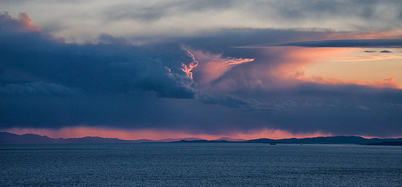 Sunset over the Strait of Juan de Fuca