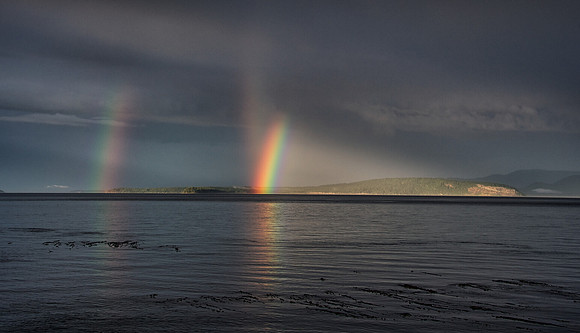 Beams of Rainbows over Waldron Island
