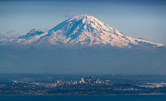 Little Seattle Under Huge Rainier