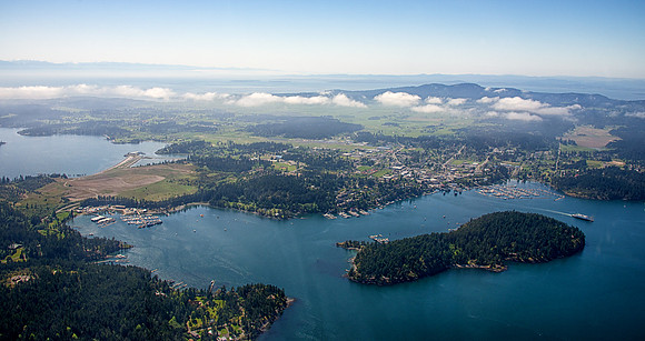 Fog Lifting from Friday Harbor
