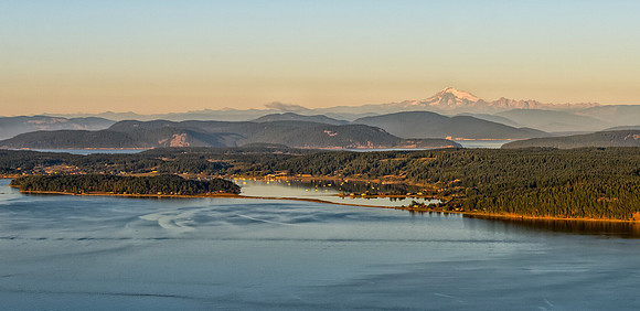 Mount Baler above Fisherman Bay on Lopez Island