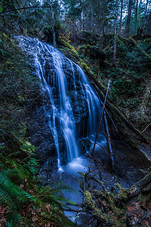 Twilight at Cascade Falls, Orcas Island