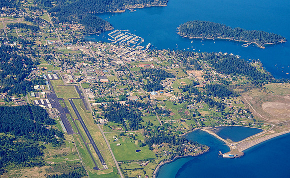 High Altitude Aerial of Friday Harbor