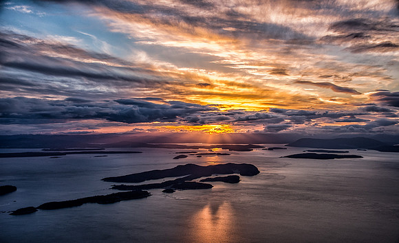 Stunner Sunset Over Stuart Island