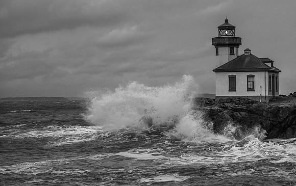Stormy Weather at Lime Kiln Lighthouse