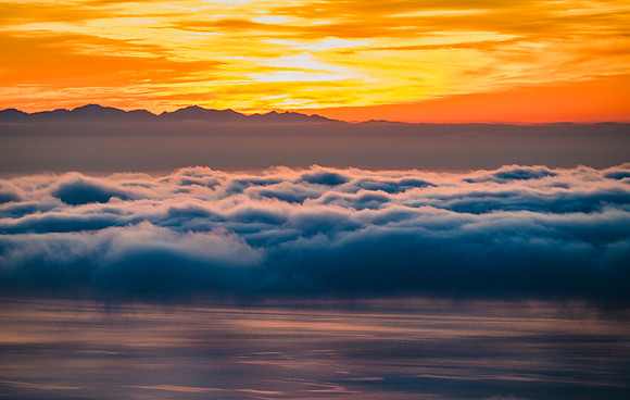 Salish Sea Cloud Bank at Sunset