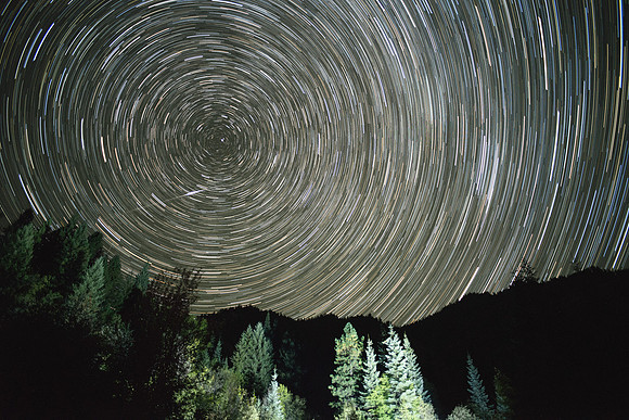 Star Circles over the Clearwater Mountains