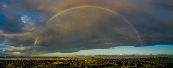 Sunset Rainbow Over Cattle Point