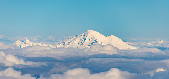 Mount Baker Peeking Out Above The Clouds