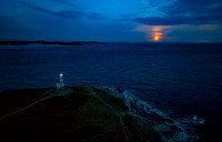 Strawberry Full Moon over the Cattle Point Lighthouse #1