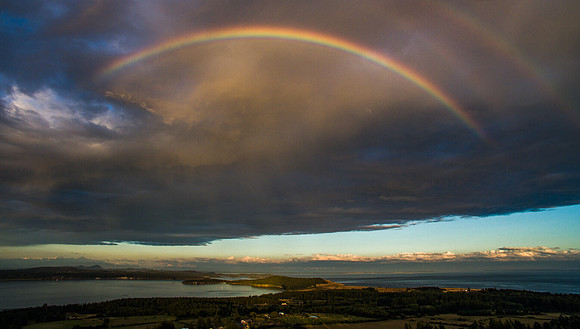 Aerial Rainbows Over Cattle Point