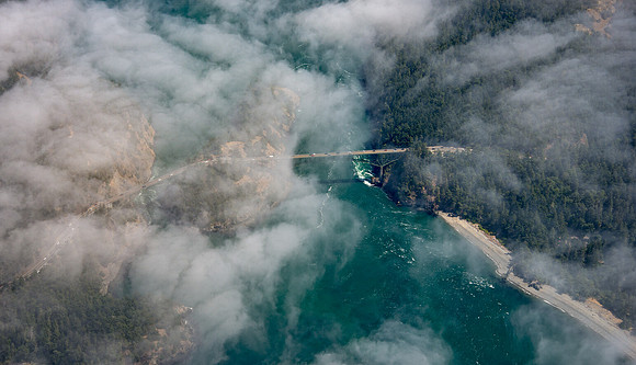 Deception Pass Bridge Under the Clouds