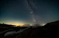 Milky Way at the End of the Road over the Salish Sea