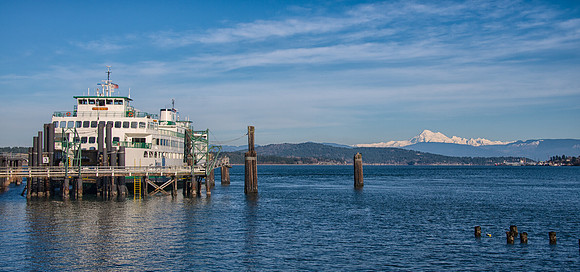 Anacortes Ferry Terminal with Mt. Baker