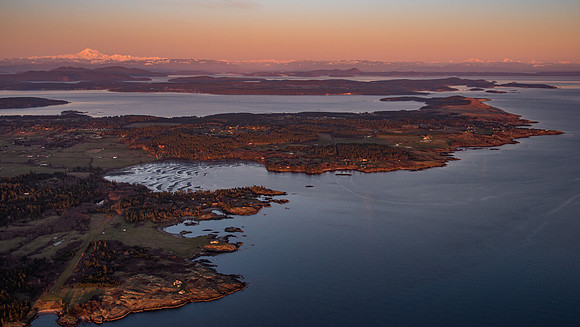 False Bay and Mt. Baker at Sunset