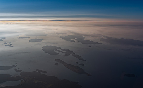 12,000 feet above the Salish Sea
