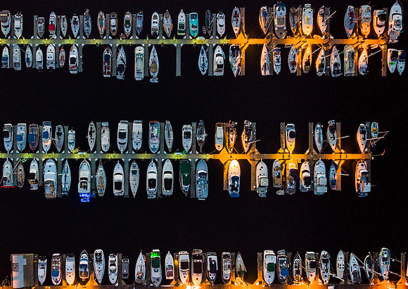 Above the Boats in the Port of Friday Harbor