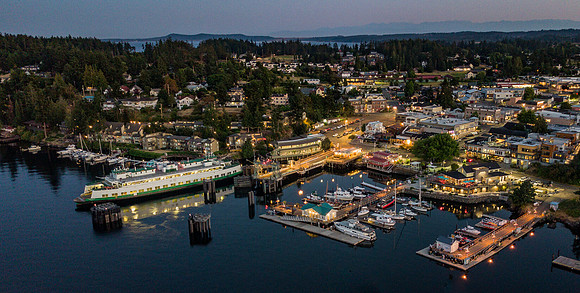 Friday Harbor Ferry at Twilight