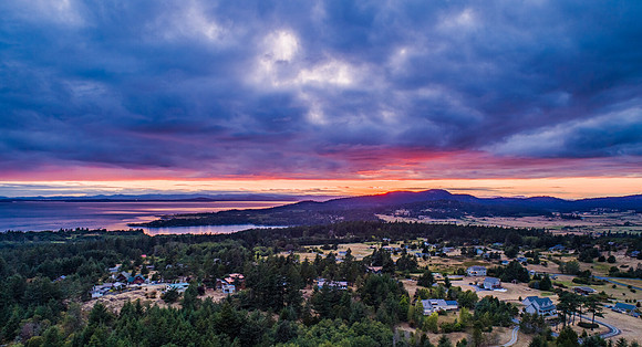 Ceiling Sunset over San Juan Island