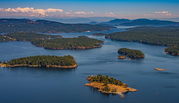 Yellow Island amongst the San Juan Islands