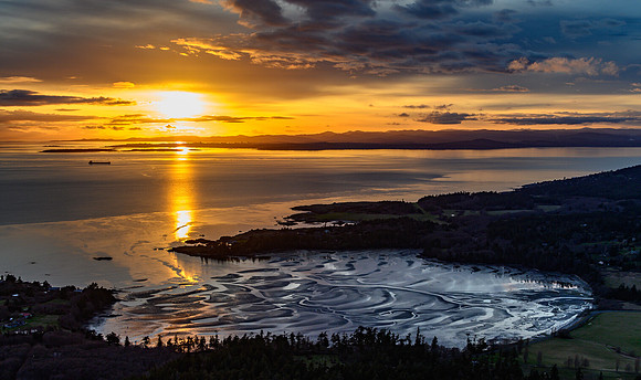 Sunset over False Bay, San Juan Island