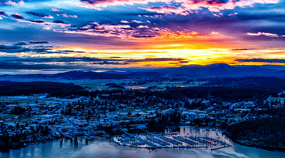 Winter Sunset over Friday Harbor