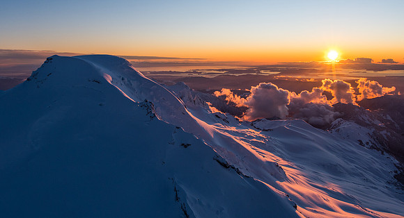 Mount Baker Clouds and Sunset