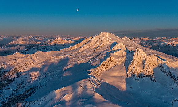 Mt. Baker with the Full Worm Moon