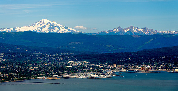 Mount Baker and the Sisters over Bellingham