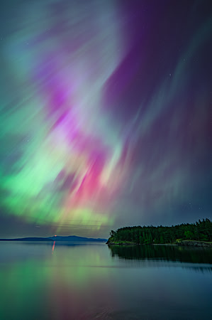Northern Lights over the Salish Sea - 10 May 2024