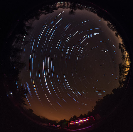 Full Sky Fisheye with Christmas Lights