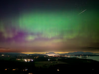 Northern Lights and Shooting Stars over the San Juan Islands - August 11, 2024