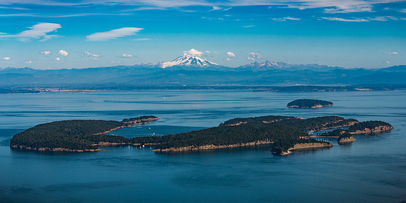 Mt. Baker Over Sucia Island